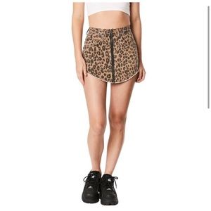Carmar Cheetah Print Denim Skirt